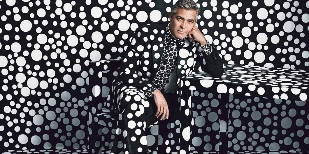 George Clooney by Yayoi Kusama for W Mag