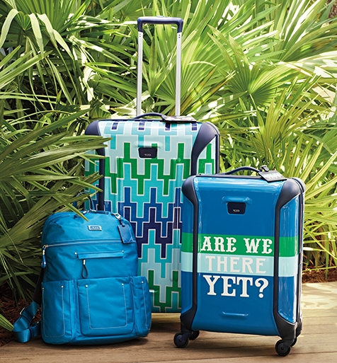 Jonathan Adler X Tumi Blue Luggage