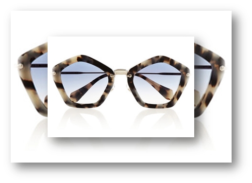Mui mui octagonal tortoise shell frames