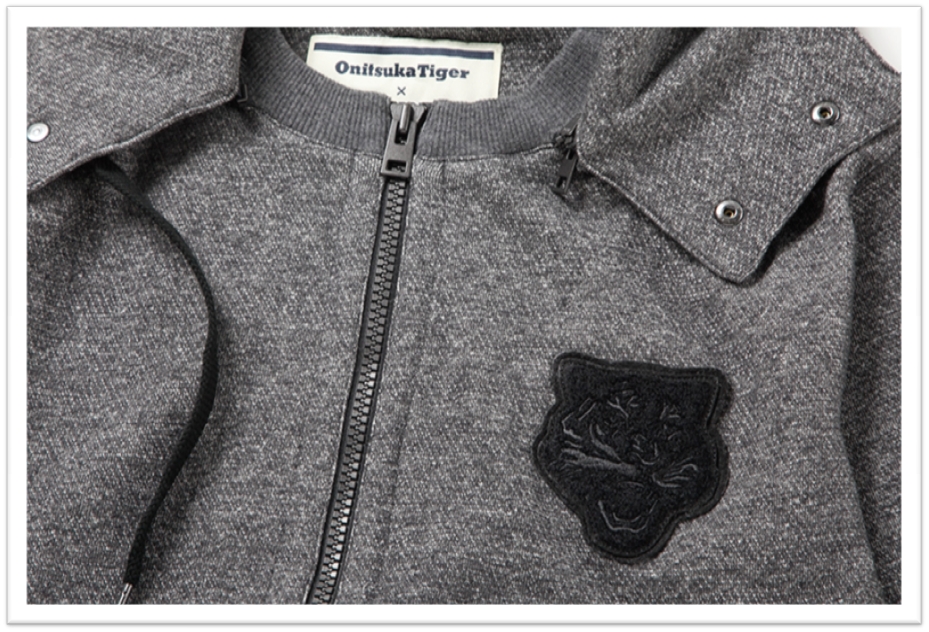 Onitsuka Tiger X Andrea Pompilio Sweat Zip Parka close up