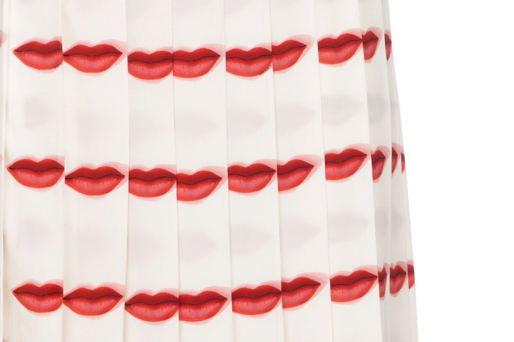Prada lip skirt close up